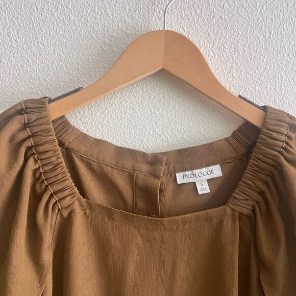 Prologue Brown, Short Sleeve Blouse, Small - Picture 3 of 7